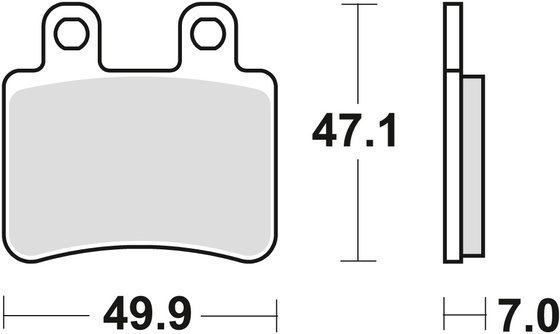 DT 50 (2002 - 2008) universalios organinės standartinės stabdžių trinkelės | TRW