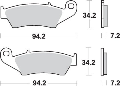 YZ 250 (1998 - 2007) sukepintos bekelės stabdžių kaladėlės | SBS