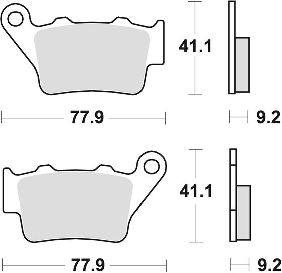 XTZ 660 TENERE (2008 - 2016) universalios organinės stabdžių trinkelės | TRW