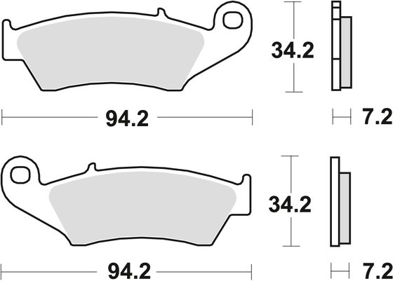 WR 250 F (2001 - 2014) sukepinto metalo bekelės stabdžių trinkelės | TRW