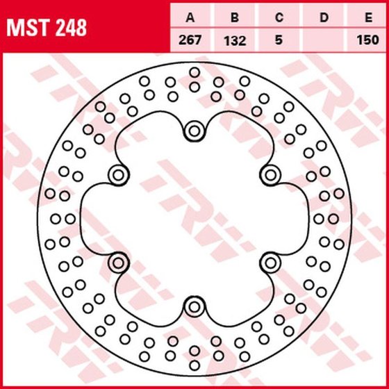 XJR 1300 RACER (2015 - 2016) fiksuotas galinių stabdžių rotorius - 267 mm apvalus | TRW