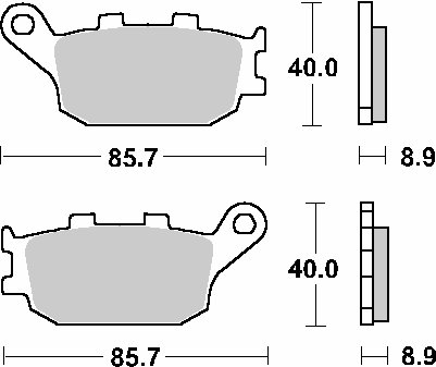 XJ6 DIVERSION S (2013 - 2015) stabdžių kaladėlės keraminės | SBS