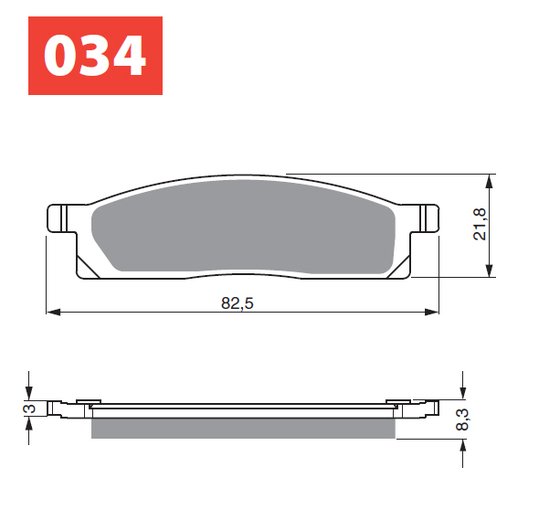 YZ 80 (1986 - 2001) goldfren stabdžių kaladėlės 034 ceramic carbon s33 | Goldfren