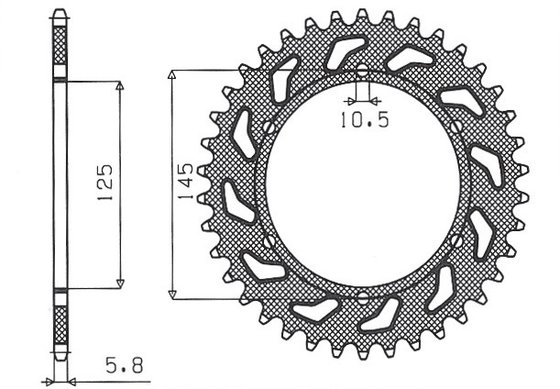 XTZ 750 SUPER TENERE (1989 - 1998) galinė žvaigždutė | SUNSTAR SPROCKETS