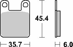 DT 50 (2004 - 2008) sbs stabdžių kaladėlės carbon tech | SBS