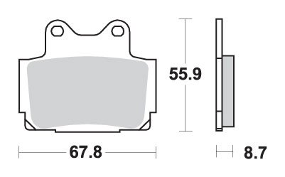 XJ 600 S DIVERSION (1991 - 2003) galinės sukepintos stabdžių kaladėlės | SBS