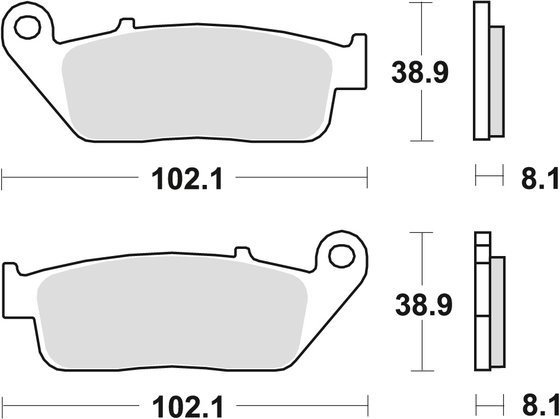 WR 125 R (2009 - 2016) universalios organinės standartinės stabdžių trinkelės | TRW