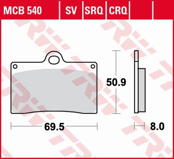 SZR 660 (1996 - 1997) universalios organinės standartinės stabdžių trinkelės | TRW