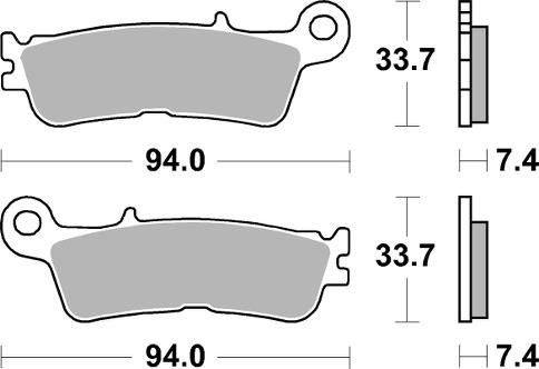 YZ 450 F (2020 - 2023) sbs stabdžių kaladėlės racing sintered | SBS