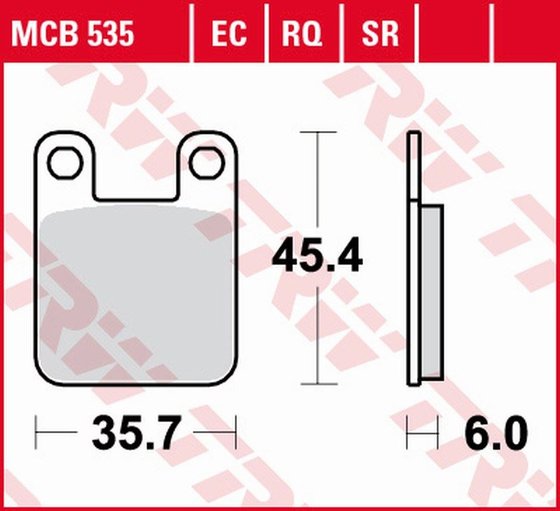 TZR 50 (2003 - 2016) organinės bekelės stabdžių trinkelės | TRW