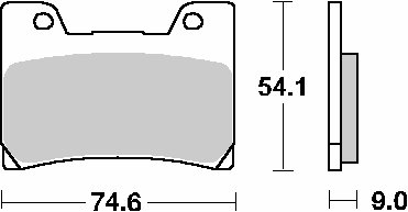 TDM 850 (1996 - 2001) stabdžių kaladėlės keraminės | SBS