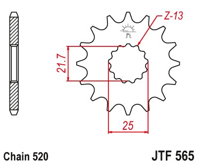 YZ 250 (1999 - 2023) oe type rubber cushioned front sprocket | JT Sprockets