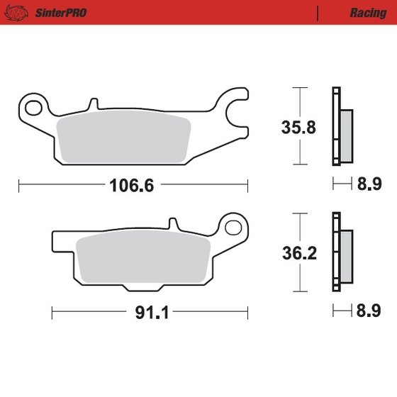 YFM 550 GRIZZLY (2009 - 2014) sintered metal racing brake pads | MOTO-MASTER