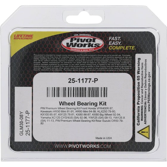 YW 125 (2009 - 2013) wheel bearing kit front | All Balls