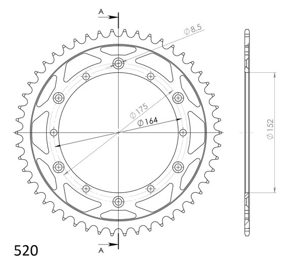 WR 250 (1993 - 1993) supersprox / jt rear sprocket 853.51 | Supersprox