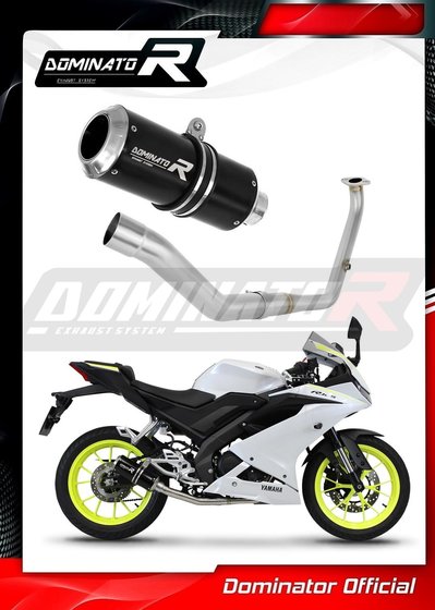 YZF R 125 (2021 - 2022) full exhaust system silencer gp black | Dominator