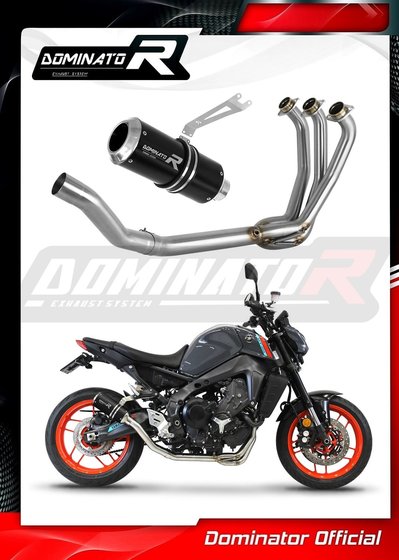 MT 09 (2021 - 2023) full exhaust system silencer gp black | Dominator