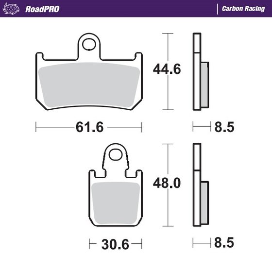 YZF R1 (2007 - 2014) carbon racing brake pads | MOTO-MASTER