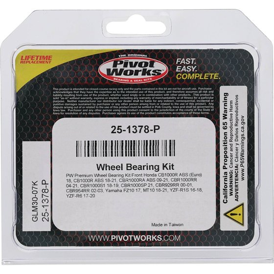 MT 10 (2017 - 2022) wheel bearing kit front | All Balls