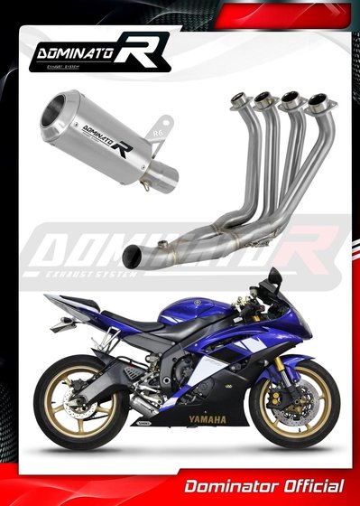 YZF R6 (2006 - 2016) full exhaust system silencer gps | Dominator