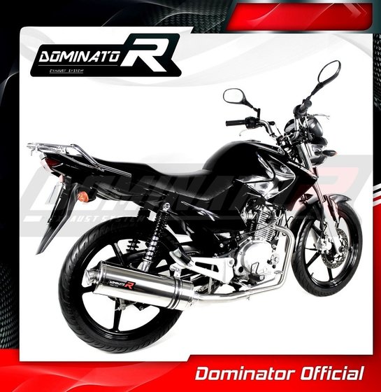 YBR 125 (2009 - 2018) exhaust full system silencer oval | Dominator