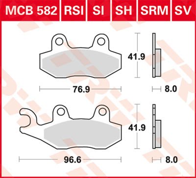 TT R 230 (2005 - 2016) allround organic standard brake pad | TRW