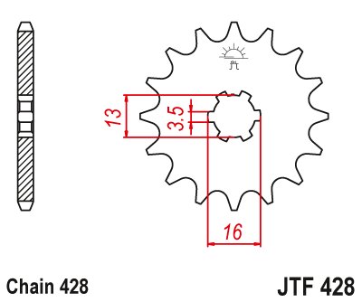 YZ 80 (1978 - 1980) steel front sprocket | JT Sprockets