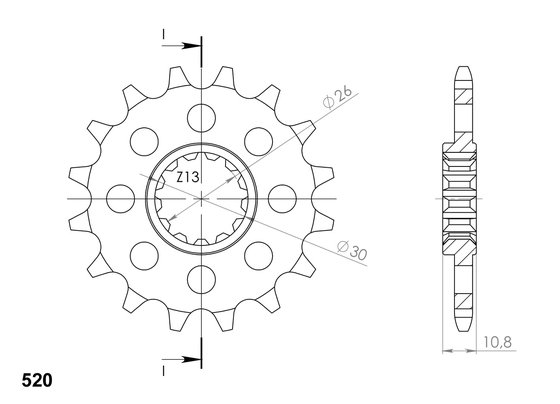 YZF R1 (2004 - 2014) supersprox front sprocket 1579.17 | Supersprox