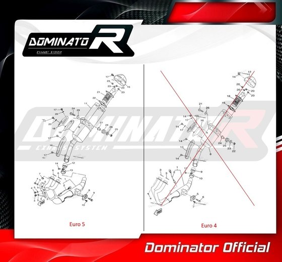 TENERE 700 (2021 - 2022) full exhaust system silencer mx2 | Dominator