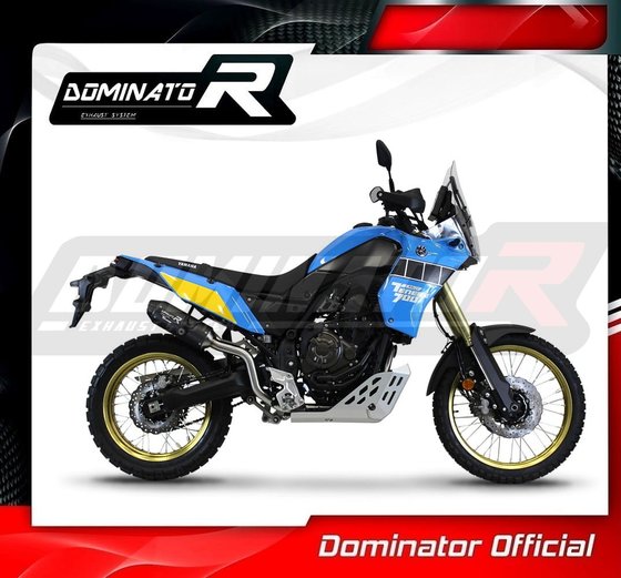 TENERE 700 (2019 - 2020) full exhaust system silencer mx2 black | Dominator