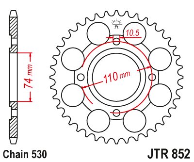 RD 250 (1980 - 1985) steel rear sprocket | JT Sprockets