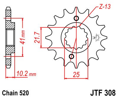 XTZ 660 TENERE (2008 - 2015) steel front sprocket | JT Sprockets