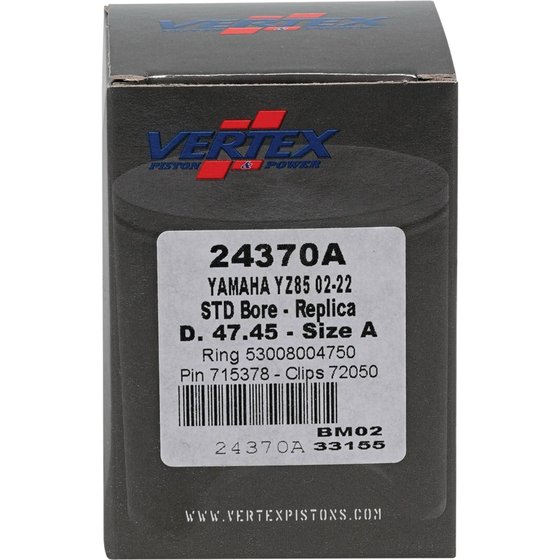 YZ 85 (2002 - 2023) cast replica piston kit | Vertex