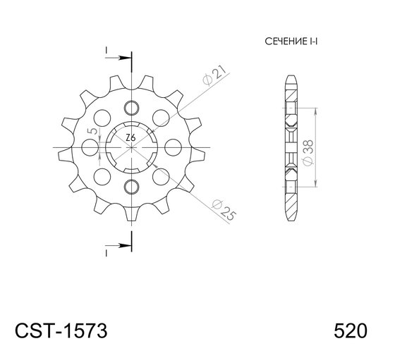 XV 125 VIRAGO (1997 - 1999) supersprox front sprocket 1573.13 | Supersprox