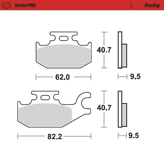 YFM 450 KODIAK (2003 - 2005) sintered metal racing brake pads | MOTO-MASTER