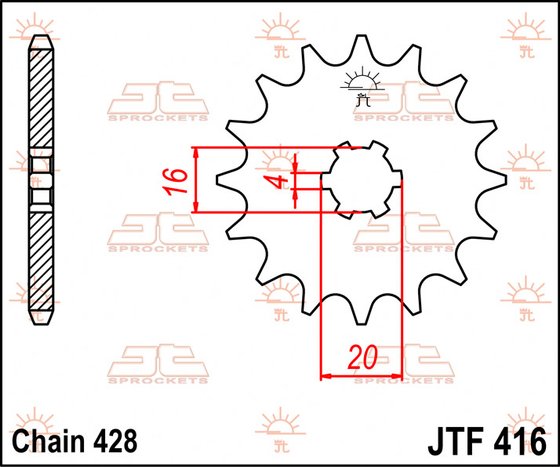 YZ 80 (1994 - 2001) front sprocket | JT Sprockets