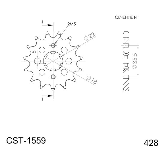 TW 125 (1999 - 2004) supersprox / jt front sprocket 1559.14 | Supersprox