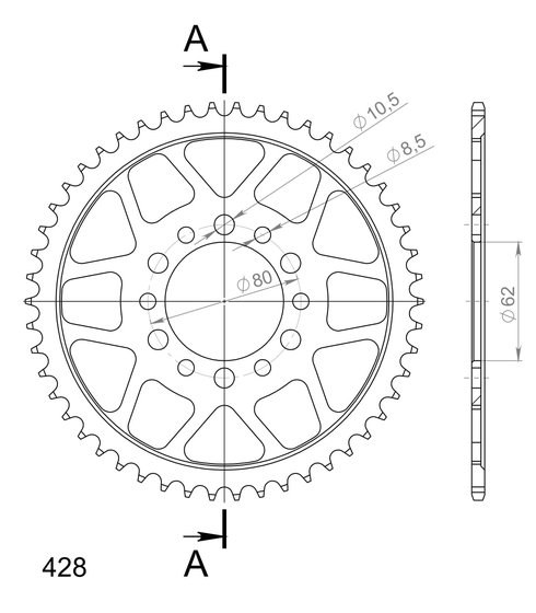 TW 125 (1999 - 2002) supersprox / jt rear sprocket 1842.50 | Supersprox