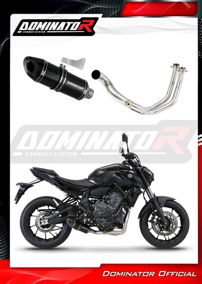 FZ 07 (2021 - 2022) full exhaust system hp8 black | Dominator