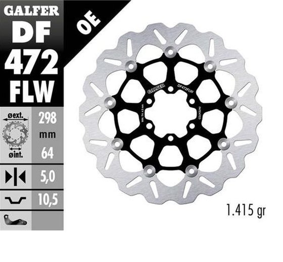 FZR 750 (1989 - 1992) float wave brake disc | GALFER