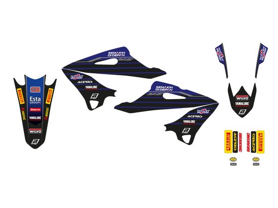 YZ 250 (2022 - 2023) complete sticker set (decals) | BLACKBIRD