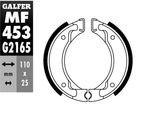 DT 50 (1994 - 2003) rear brake shoes | GALFER