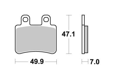 DT 50 (2004 - 2008) brakepads ceramic (773hf) | SBS