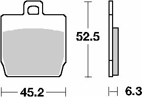 EW 50 SLIDER (2000 - 2005) brakepads ceramic (731hf) | SBS