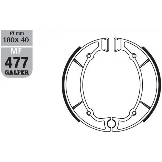 XV 750 VIRAGO (1981 - 1994) rear brake shoes | GALFER