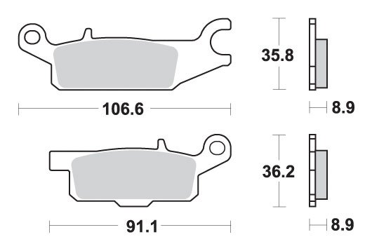 YFM 700 GRIZZLY (2007 - 2017) brakepads sintered offroad | SBS