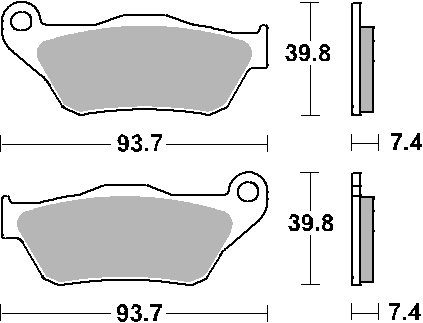 YP 125 R X MAX (2006 - 2009) brakepads carbon tech | SBS