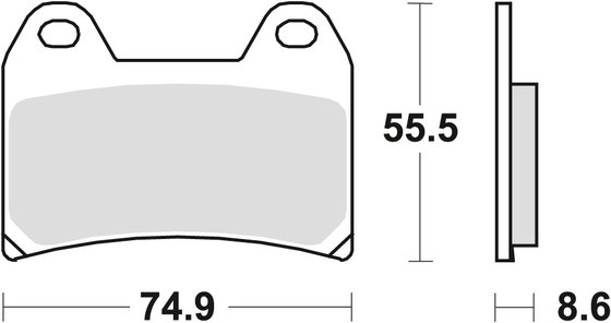 XJR 1200 (1995 - 1998) allround organic standard brake pad | TRW