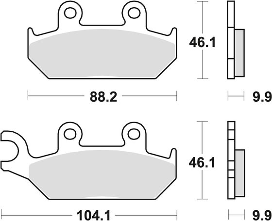 XT 500 (1990 - 2002) allround organic standard brake pad | TRW