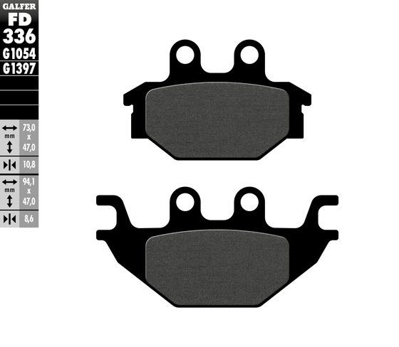 YZF R 125 (2008 - 2020) semi-metal brake pad | GALFER